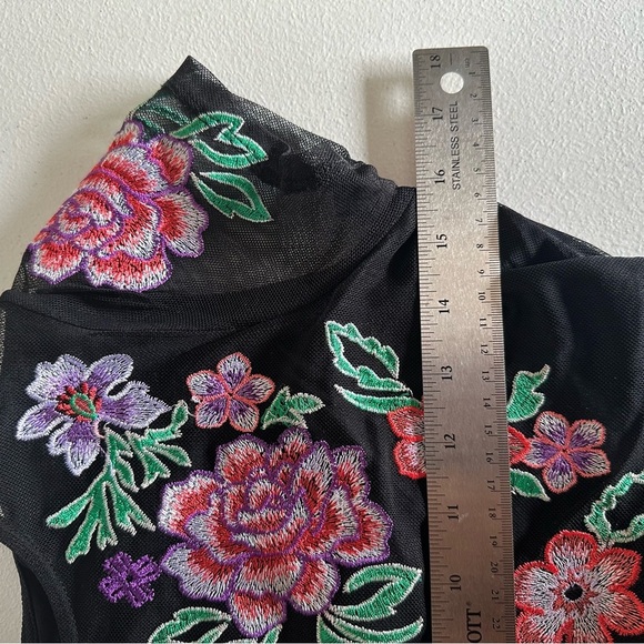 I.n.c. International Concepts Women Embroidered Mesh Top Colorful Size PP - Picture 6 of 10